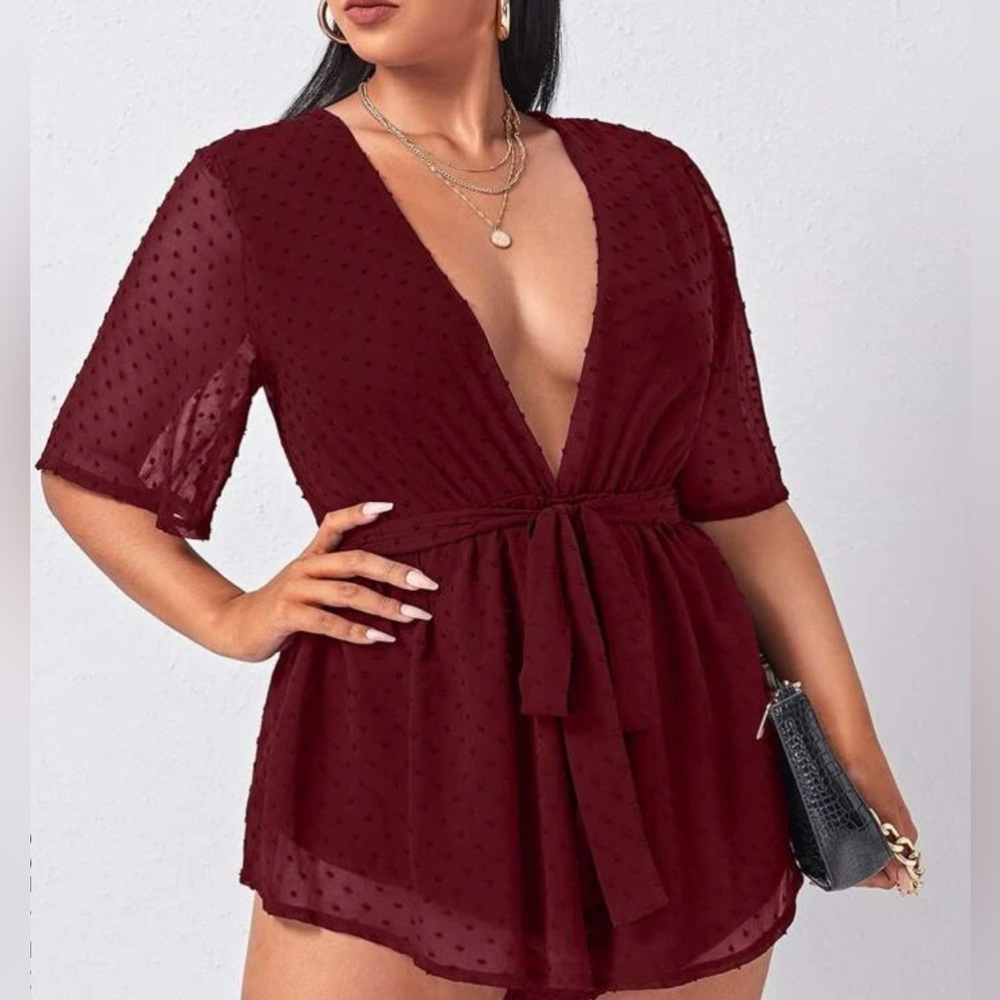 Red Flowey Romper